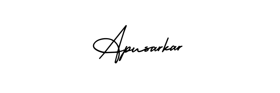 How to make Apusarkar name signature. Use AmerikaSignatureDemo-Regular style for creating short signs online. This is the latest handwritten sign. Apusarkar signature style 3 images and pictures png