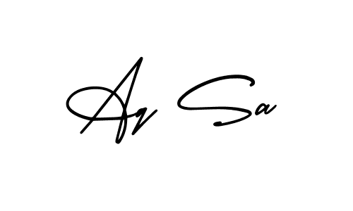 Create a beautiful signature design for name Aq Sa. With this signature (AmerikaSignatureDemo-Regular) fonts, you can make a handwritten signature for free. Aq Sa signature style 3 images and pictures png