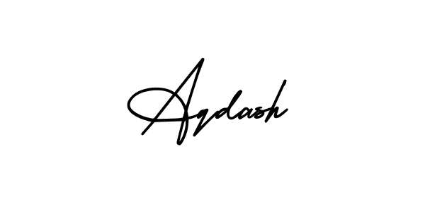 Similarly AmerikaSignatureDemo-Regular is the best handwritten signature design. Signature creator online .You can use it as an online autograph creator for name Aqdash. Aqdash signature style 3 images and pictures png