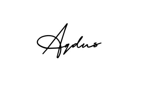 Also You can easily find your signature by using the search form. We will create Aqdus name handwritten signature images for you free of cost using AmerikaSignatureDemo-Regular sign style. Aqdus signature style 3 images and pictures png