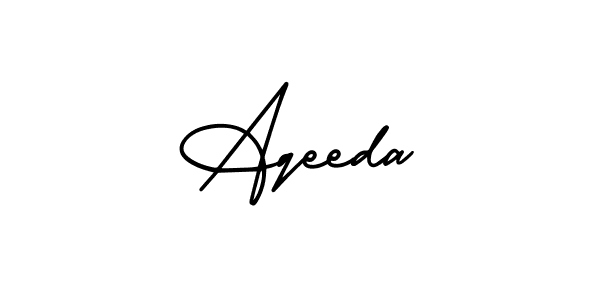 Design your own signature with our free online signature maker. With this signature software, you can create a handwritten (AmerikaSignatureDemo-Regular) signature for name Aqeeda. Aqeeda signature style 3 images and pictures png