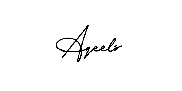 if you are searching for the best signature style for your name Aqeels. so please give up your signature search. here we have designed multiple signature styles  using AmerikaSignatureDemo-Regular. Aqeels signature style 3 images and pictures png
