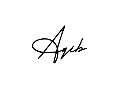 You should practise on your own different ways (AmerikaSignatureDemo-Regular) to write your name (Aqib) in signature. don't let someone else do it for you. Aqib signature style 3 images and pictures png