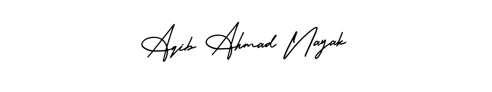 Design your own signature with our free online signature maker. With this signature software, you can create a handwritten (AmerikaSignatureDemo-Regular) signature for name Aqib Ahmad Nayak. Aqib Ahmad Nayak signature style 3 images and pictures png