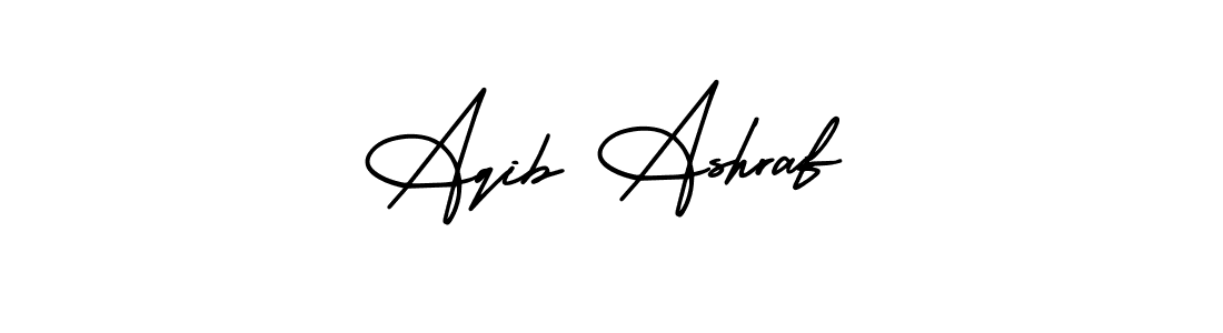 How to Draw Aqib Ashraf signature style? AmerikaSignatureDemo-Regular is a latest design signature styles for name Aqib Ashraf. Aqib Ashraf signature style 3 images and pictures png