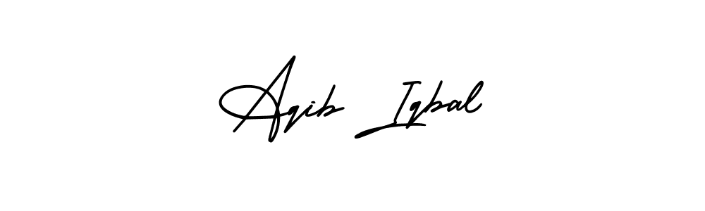 Use a signature maker to create a handwritten signature online. With this signature software, you can design (AmerikaSignatureDemo-Regular) your own signature for name Aqib Iqbal. Aqib Iqbal signature style 3 images and pictures png