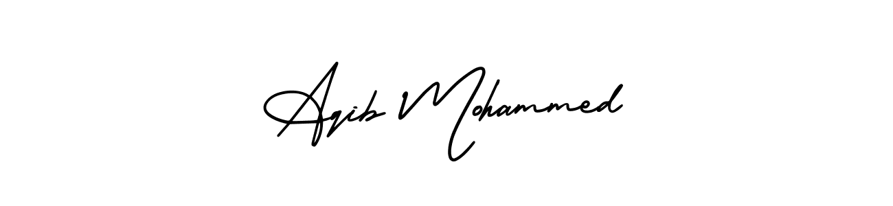 Also You can easily find your signature by using the search form. We will create Aqib Mohammed name handwritten signature images for you free of cost using AmerikaSignatureDemo-Regular sign style. Aqib Mohammed signature style 3 images and pictures png