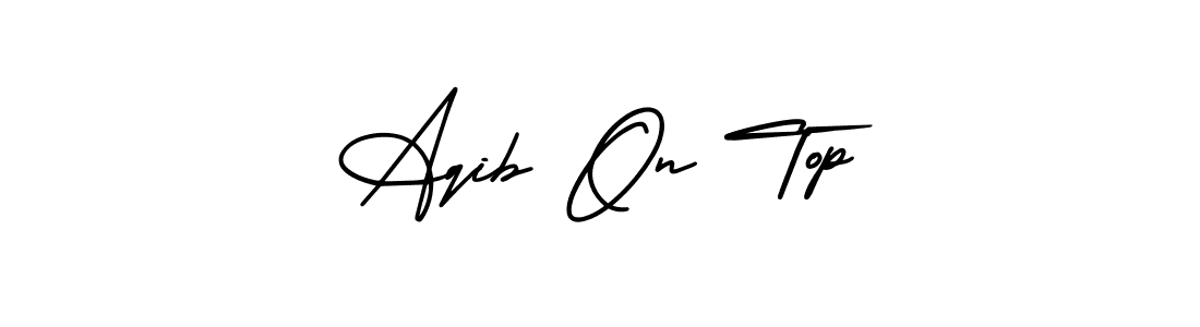 It looks lik you need a new signature style for name Aqib On Top. Design unique handwritten (AmerikaSignatureDemo-Regular) signature with our free signature maker in just a few clicks. Aqib On Top signature style 3 images and pictures png