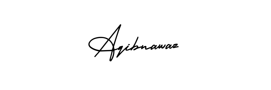 How to make Aqibnawaz name signature. Use AmerikaSignatureDemo-Regular style for creating short signs online. This is the latest handwritten sign. Aqibnawaz signature style 3 images and pictures png