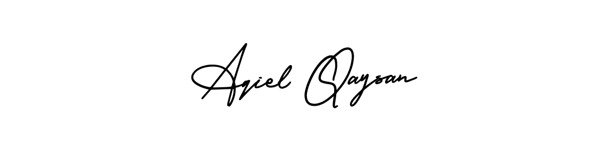 AmerikaSignatureDemo-Regular is a professional signature style that is perfect for those who want to add a touch of class to their signature. It is also a great choice for those who want to make their signature more unique. Get Aqiel Qaysan name to fancy signature for free. Aqiel Qaysan signature style 3 images and pictures png