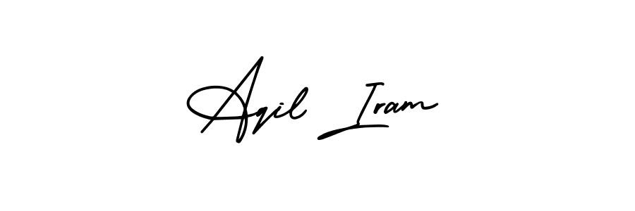 Make a short Aqil Iram signature style. Manage your documents anywhere anytime using AmerikaSignatureDemo-Regular. Create and add eSignatures, submit forms, share and send files easily. Aqil Iram signature style 3 images and pictures png