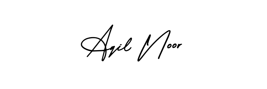 Make a beautiful signature design for name Aqil Noor. With this signature (AmerikaSignatureDemo-Regular) style, you can create a handwritten signature for free. Aqil Noor signature style 3 images and pictures png