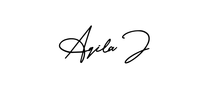 You can use this online signature creator to create a handwritten signature for the name Aqila J. This is the best online autograph maker. Aqila J signature style 3 images and pictures png