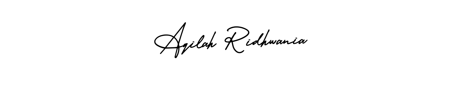 How to Draw Aqilah Ridhwania signature style? AmerikaSignatureDemo-Regular is a latest design signature styles for name Aqilah Ridhwania. Aqilah Ridhwania signature style 3 images and pictures png