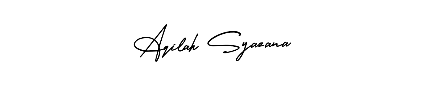 How to Draw Aqilah Syazana signature style? AmerikaSignatureDemo-Regular is a latest design signature styles for name Aqilah Syazana. Aqilah Syazana signature style 3 images and pictures png