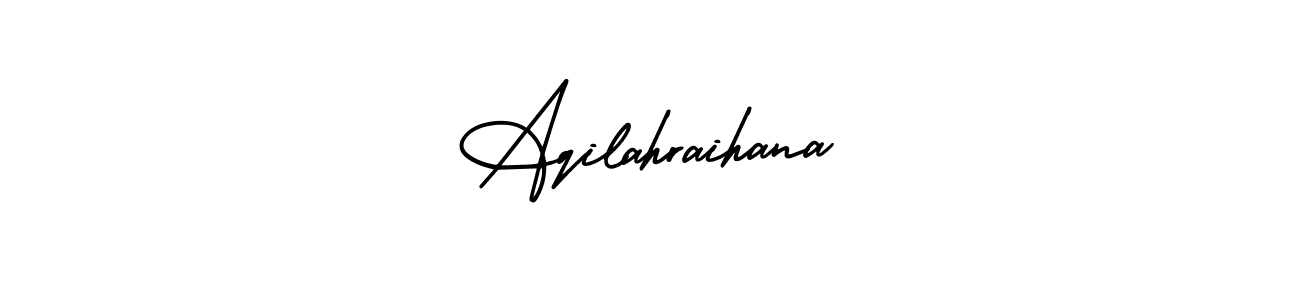 How to make Aqilahraihana signature? AmerikaSignatureDemo-Regular is a professional autograph style. Create handwritten signature for Aqilahraihana name. Aqilahraihana signature style 3 images and pictures png