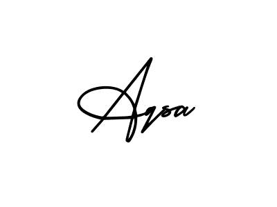 Make a beautiful signature design for name Aqsa. With this signature (AmerikaSignatureDemo-Regular) style, you can create a handwritten signature for free. Aqsa signature style 3 images and pictures png