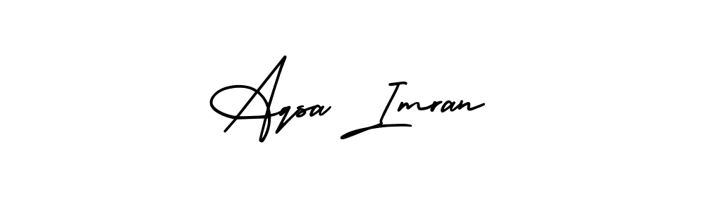 Make a beautiful signature design for name Aqsa Imran. With this signature (AmerikaSignatureDemo-Regular) style, you can create a handwritten signature for free. Aqsa Imran signature style 3 images and pictures png