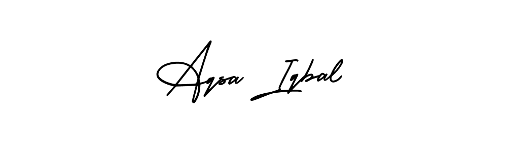 Also You can easily find your signature by using the search form. We will create Aqsa Iqbal name handwritten signature images for you free of cost using AmerikaSignatureDemo-Regular sign style. Aqsa Iqbal signature style 3 images and pictures png