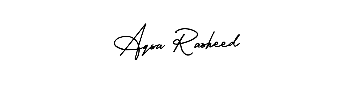 It looks lik you need a new signature style for name Aqsa Rasheed. Design unique handwritten (AmerikaSignatureDemo-Regular) signature with our free signature maker in just a few clicks. Aqsa Rasheed signature style 3 images and pictures png