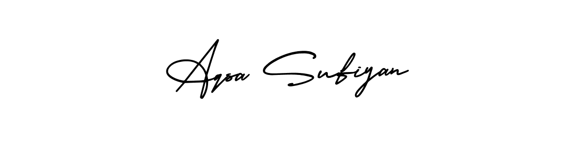 How to make Aqsa Sufiyan signature? AmerikaSignatureDemo-Regular is a professional autograph style. Create handwritten signature for Aqsa Sufiyan name. Aqsa Sufiyan signature style 3 images and pictures png