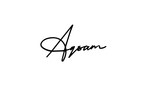 Also You can easily find your signature by using the search form. We will create Aqsam name handwritten signature images for you free of cost using AmerikaSignatureDemo-Regular sign style. Aqsam signature style 3 images and pictures png