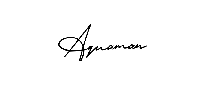 Design your own signature with our free online signature maker. With this signature software, you can create a handwritten (AmerikaSignatureDemo-Regular) signature for name Aquaman. Aquaman signature style 3 images and pictures png