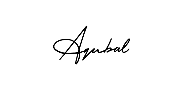 Design your own signature with our free online signature maker. With this signature software, you can create a handwritten (AmerikaSignatureDemo-Regular) signature for name Aqubal. Aqubal signature style 3 images and pictures png