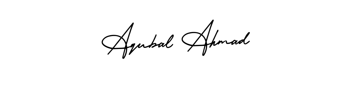 Make a beautiful signature design for name Aqubal Ahmad. With this signature (AmerikaSignatureDemo-Regular) style, you can create a handwritten signature for free. Aqubal Ahmad signature style 3 images and pictures png