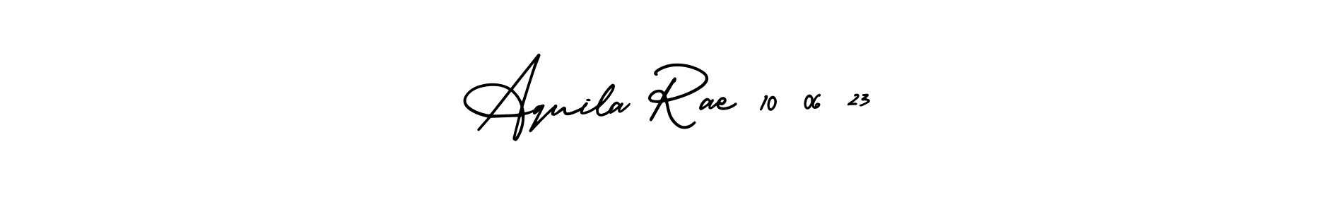 How to Draw Aquila Rae 10 06 23 signature style? AmerikaSignatureDemo-Regular is a latest design signature styles for name Aquila Rae 10 06 23. Aquila Rae 10 06 23 signature style 3 images and pictures png