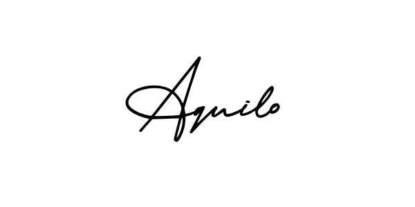 The best way (AmerikaSignatureDemo-Regular) to make a short signature is to pick only two or three words in your name. The name Aquilo include a total of six letters. For converting this name. Aquilo signature style 3 images and pictures png