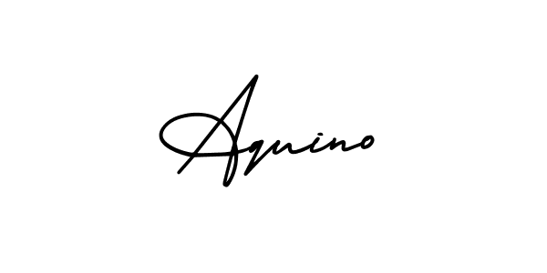 Aquino stylish signature style. Best Handwritten Sign (AmerikaSignatureDemo-Regular) for my name. Handwritten Signature Collection Ideas for my name Aquino. Aquino signature style 3 images and pictures png