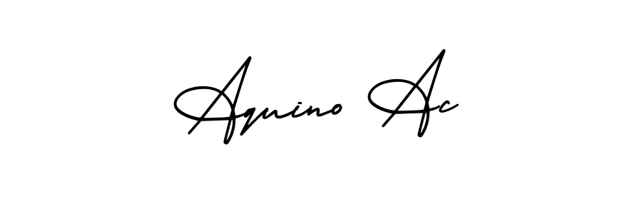 You should practise on your own different ways (AmerikaSignatureDemo-Regular) to write your name (Aquino Ac) in signature. don't let someone else do it for you. Aquino Ac signature style 3 images and pictures png