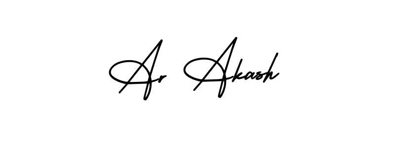 if you are searching for the best signature style for your name Ar Akash. so please give up your signature search. here we have designed multiple signature styles  using AmerikaSignatureDemo-Regular. Ar Akash signature style 3 images and pictures png