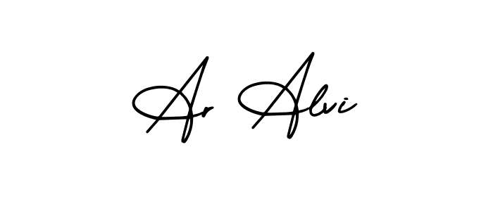 Design your own signature with our free online signature maker. With this signature software, you can create a handwritten (AmerikaSignatureDemo-Regular) signature for name Ar Alvi. Ar Alvi signature style 3 images and pictures png