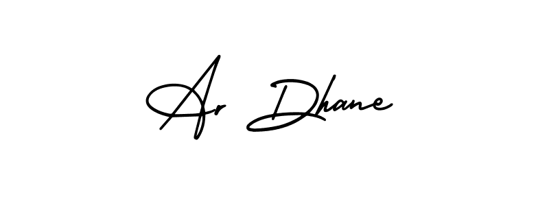 Similarly AmerikaSignatureDemo-Regular is the best handwritten signature design. Signature creator online .You can use it as an online autograph creator for name Ar Dhane. Ar Dhane signature style 3 images and pictures png