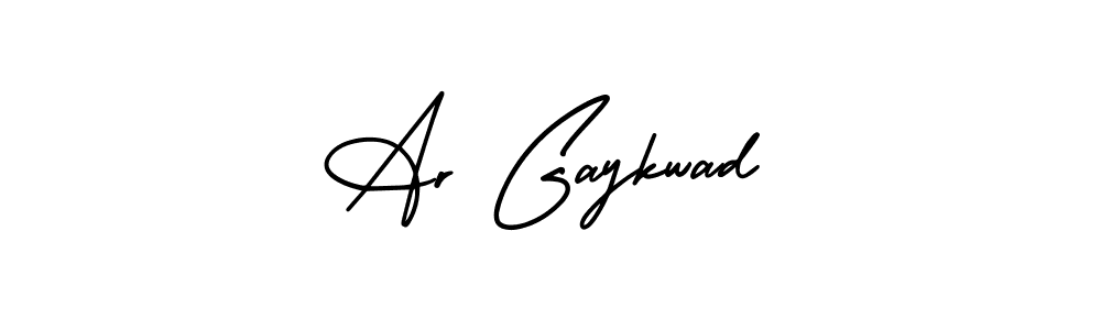 This is the best signature style for the Ar Gaykwad name. Also you like these signature font (AmerikaSignatureDemo-Regular). Mix name signature. Ar Gaykwad signature style 3 images and pictures png