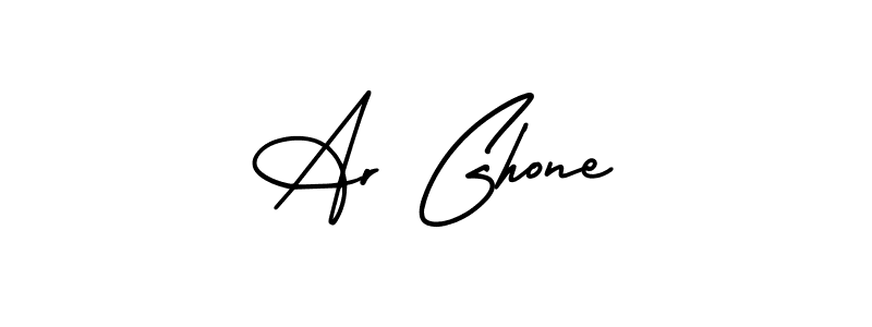 This is the best signature style for the Ar Ghone name. Also you like these signature font (AmerikaSignatureDemo-Regular). Mix name signature. Ar Ghone signature style 3 images and pictures png