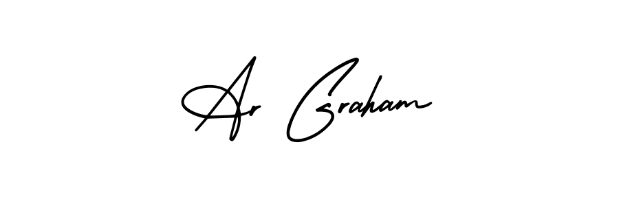 You should practise on your own different ways (AmerikaSignatureDemo-Regular) to write your name (Ar Graham) in signature. don't let someone else do it for you. Ar Graham signature style 3 images and pictures png
