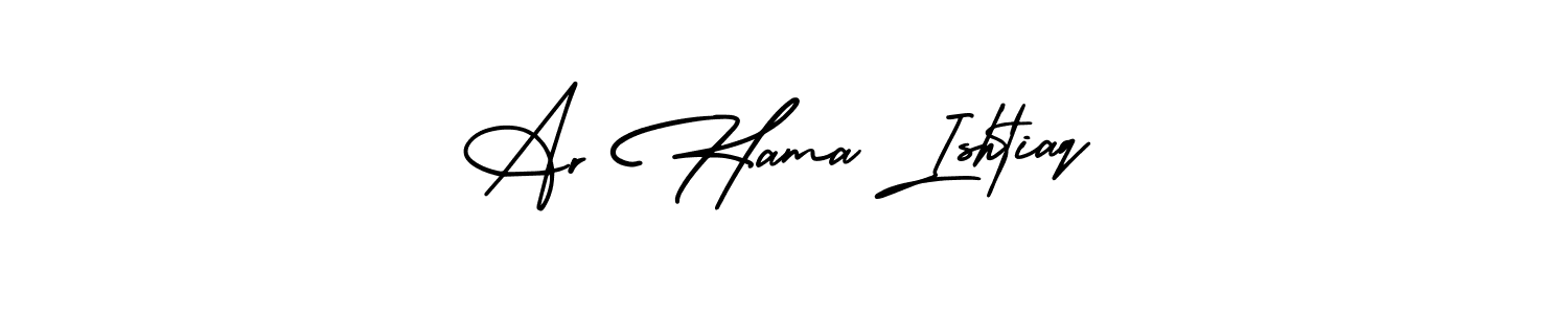 It looks lik you need a new signature style for name Ar Hama Ishtiaq. Design unique handwritten (AmerikaSignatureDemo-Regular) signature with our free signature maker in just a few clicks. Ar Hama Ishtiaq signature style 3 images and pictures png