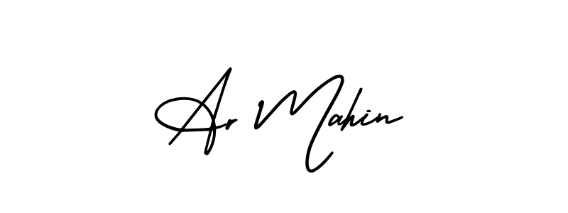 How to make Ar Mahin name signature. Use AmerikaSignatureDemo-Regular style for creating short signs online. This is the latest handwritten sign. Ar Mahin signature style 3 images and pictures png