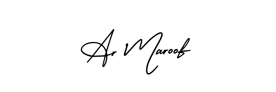 Create a beautiful signature design for name Ar Maroof. With this signature (AmerikaSignatureDemo-Regular) fonts, you can make a handwritten signature for free. Ar Maroof signature style 3 images and pictures png