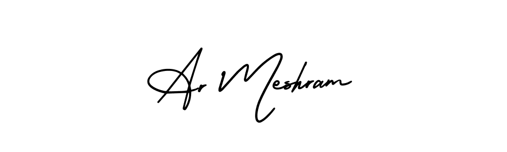 This is the best signature style for the Ar Meshram name. Also you like these signature font (AmerikaSignatureDemo-Regular). Mix name signature. Ar Meshram signature style 3 images and pictures png