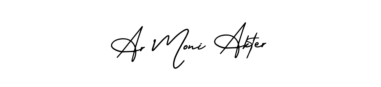 It looks lik you need a new signature style for name Ar Moni Akter. Design unique handwritten (AmerikaSignatureDemo-Regular) signature with our free signature maker in just a few clicks. Ar Moni Akter signature style 3 images and pictures png
