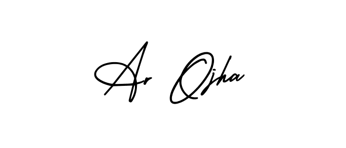 Also You can easily find your signature by using the search form. We will create Ar Ojha name handwritten signature images for you free of cost using AmerikaSignatureDemo-Regular sign style. Ar Ojha signature style 3 images and pictures png