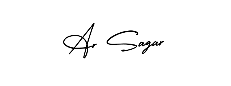 The best way (AmerikaSignatureDemo-Regular) to make a short signature is to pick only two or three words in your name. The name Ar Sagar include a total of six letters. For converting this name. Ar Sagar signature style 3 images and pictures png