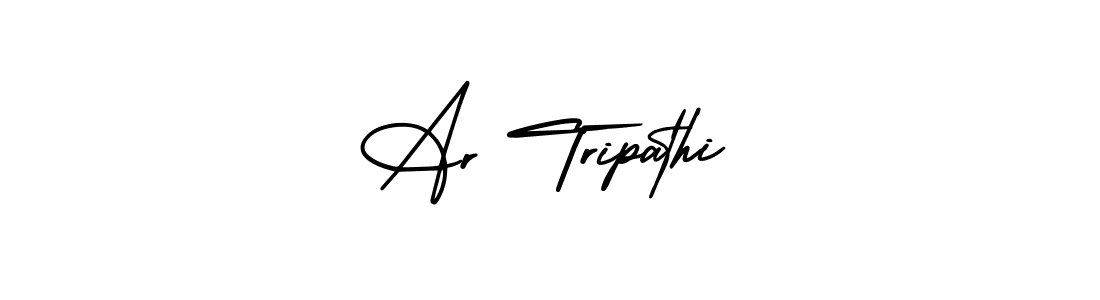 The best way (AmerikaSignatureDemo-Regular) to make a short signature is to pick only two or three words in your name. The name Ar Tripathi include a total of six letters. For converting this name. Ar Tripathi signature style 3 images and pictures png