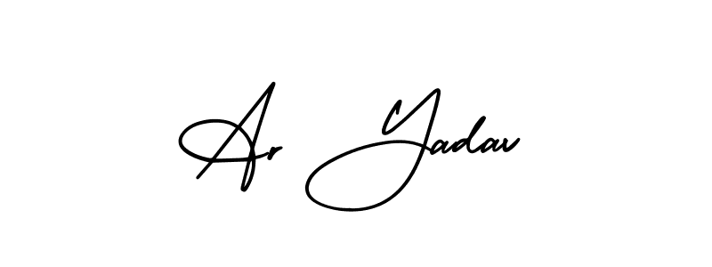 if you are searching for the best signature style for your name Ar Yadav. so please give up your signature search. here we have designed multiple signature styles  using AmerikaSignatureDemo-Regular. Ar Yadav signature style 3 images and pictures png