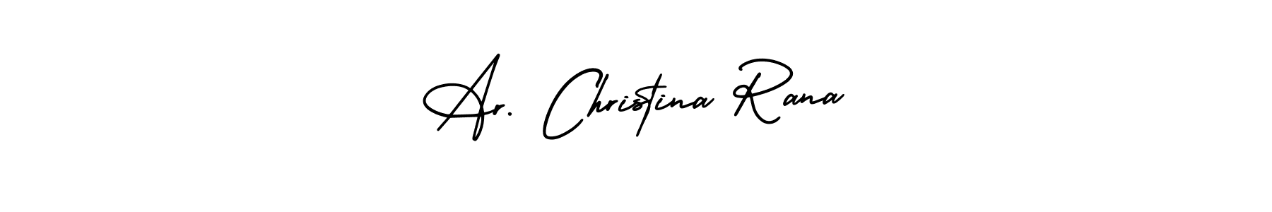 This is the best signature style for the Ar. Christina Rana name. Also you like these signature font (AmerikaSignatureDemo-Regular). Mix name signature. Ar. Christina Rana signature style 3 images and pictures png