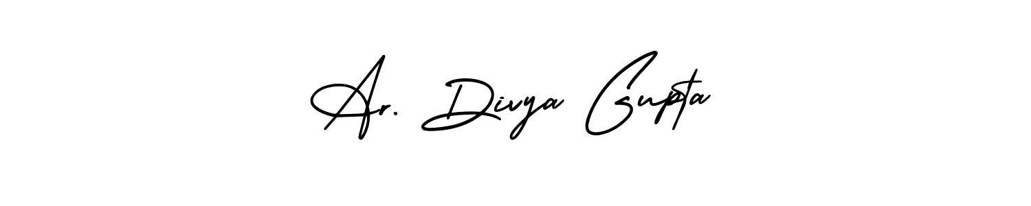 The best way (AmerikaSignatureDemo-Regular) to make a short signature is to pick only two or three words in your name. The name Ar. Divya Gupta include a total of six letters. For converting this name. Ar. Divya Gupta signature style 3 images and pictures png